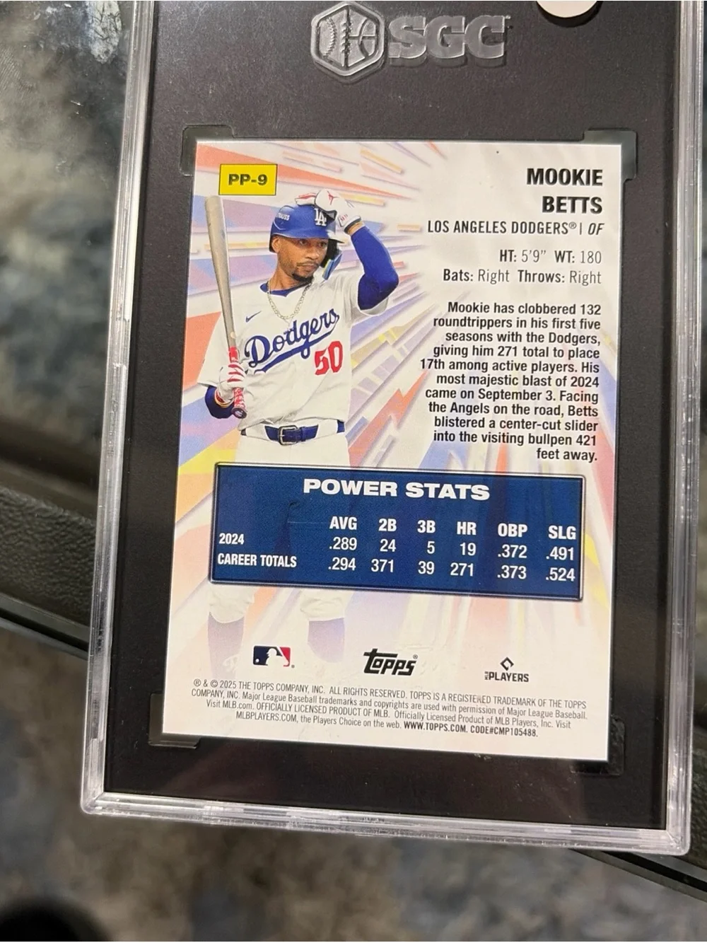 Topps Mookie Betts Power Players Baseball Card